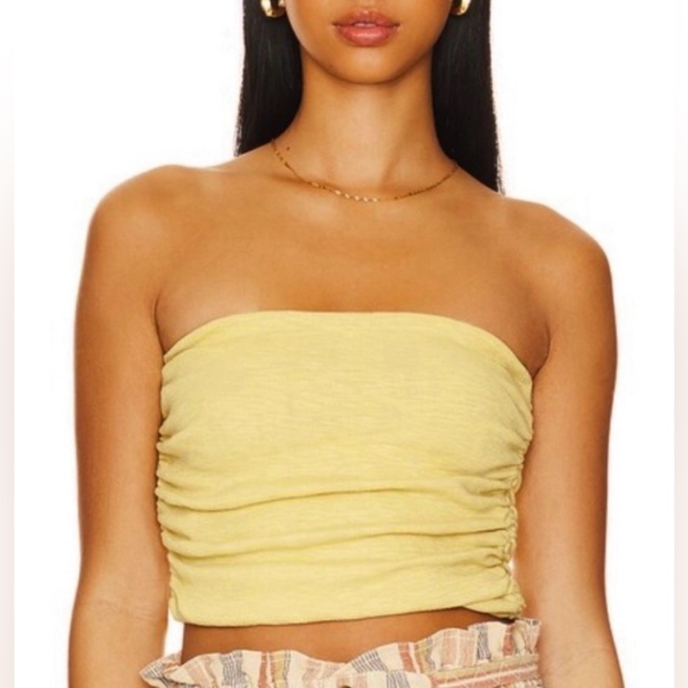 Free People Yellow Crop Top